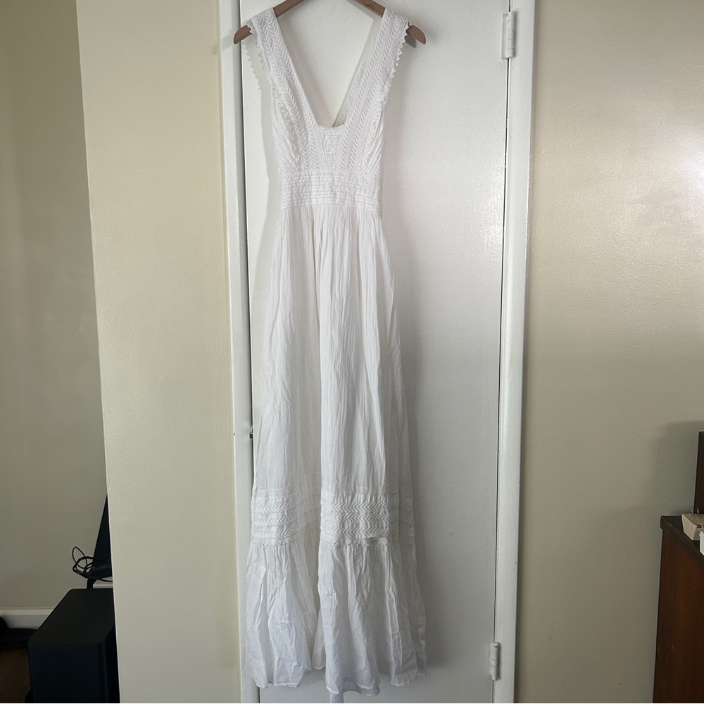 Ramy Brook Lulu White Cotton Maxi Dress